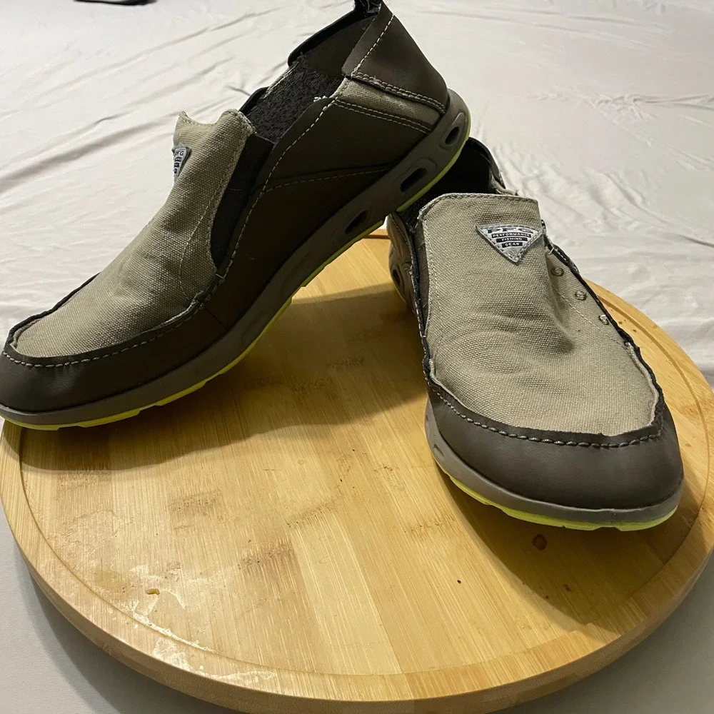 Columbia Boat Shoes Mens 11 Brown PFG Bahama Vent Slip On Fishing Techlite Omni
